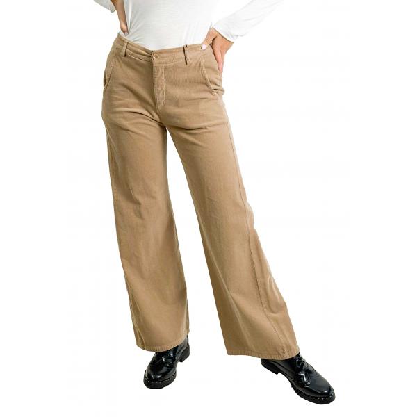 Chino palazzo in velluto a costine fine 